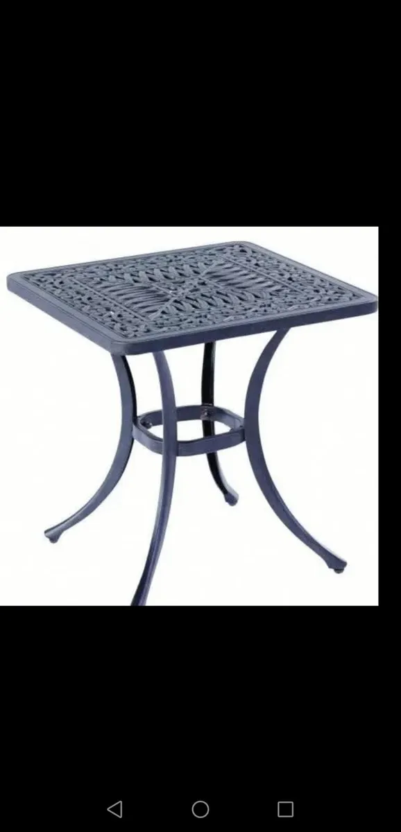 Brand New Antique Grey Cast Aluminium Side table