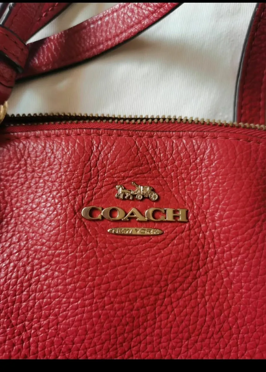 Genuine Coach Red Cross shoulder Handbag - Image 2