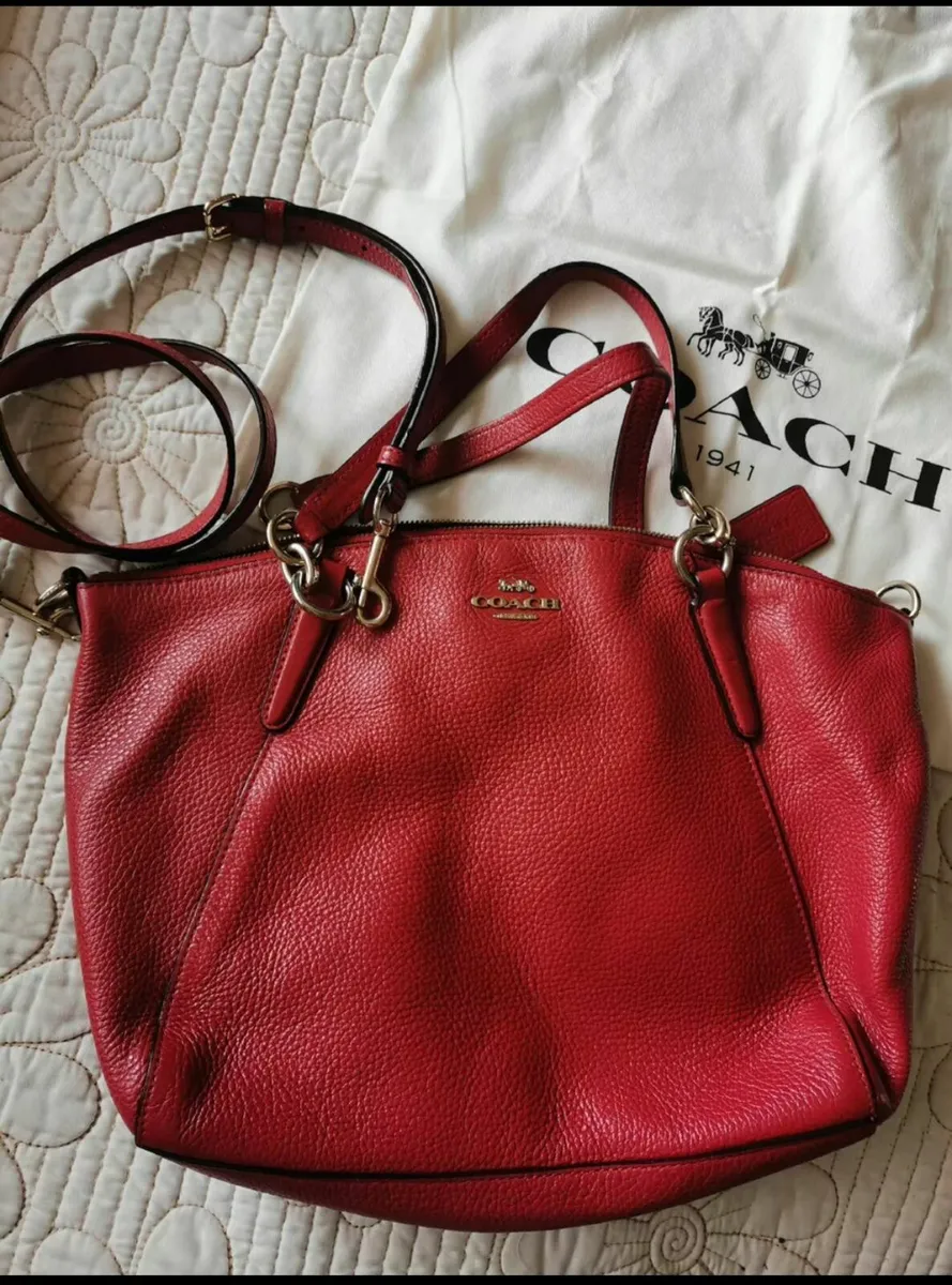 Genuine Coach Red Cross shoulder Handbag - Image 1
