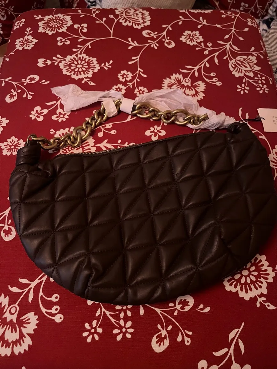 New Zara genuine large leather bag