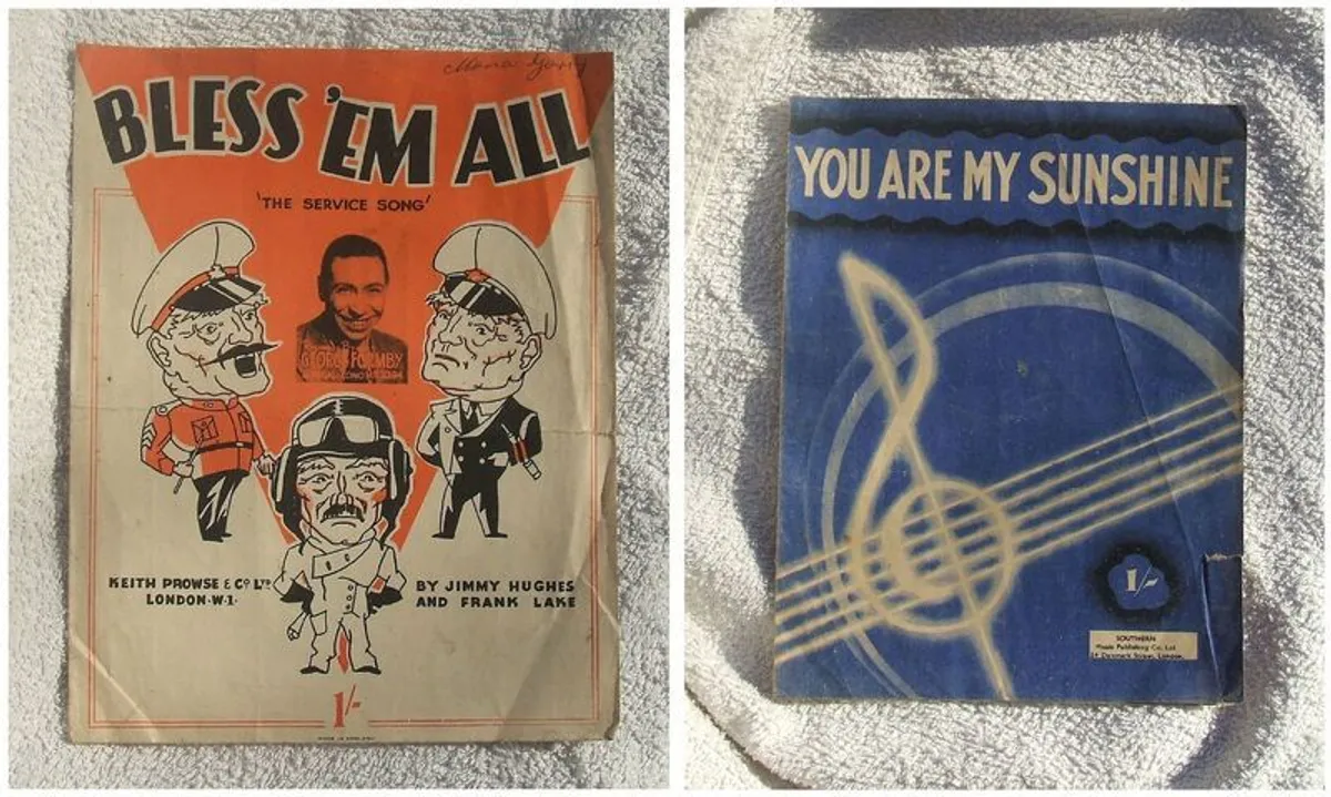 BLESS 'EM ALL (The Service Song) & YOU ARE MY SUNSHINE - two vintage songsheets (both 1940) - Image 1