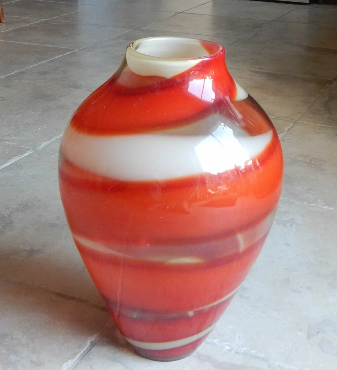 Large Waterford Crystal Evolution Red Sea Vase - Image 2