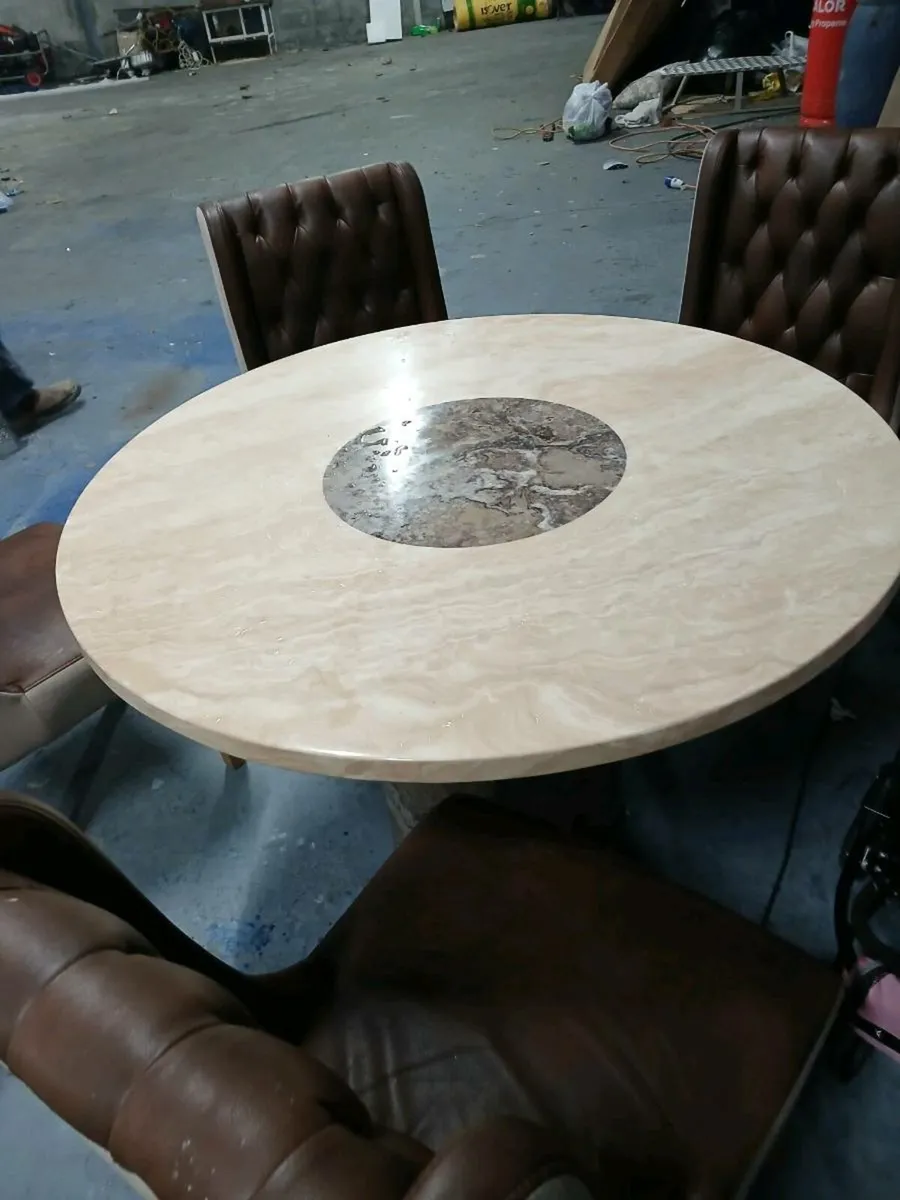 Marble table and 4 chairs - Image 3