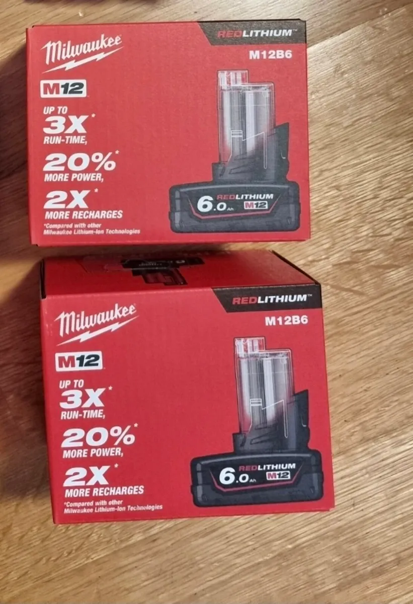 Milwaukee M12B6 6.0Ah Batteries
