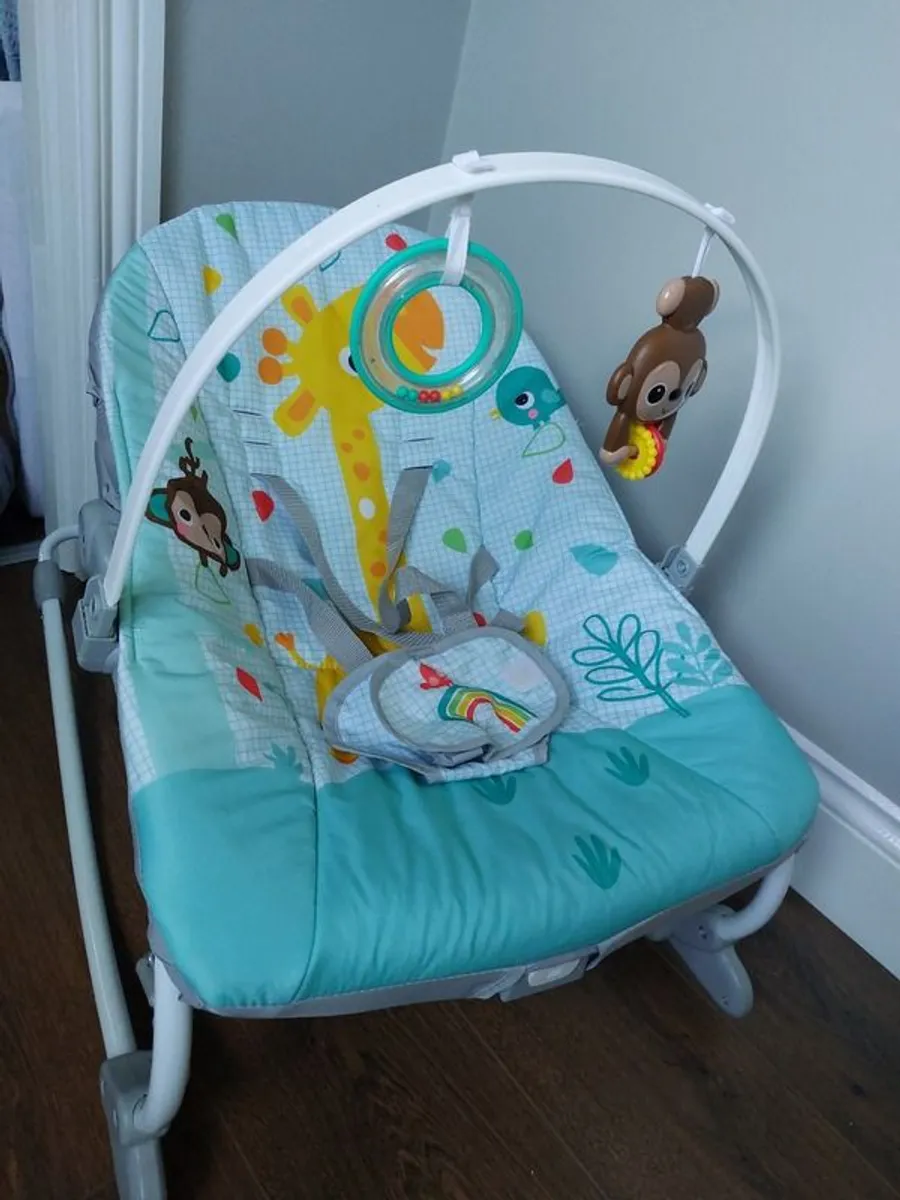 Baby Bouncer, Seat, Mat and Tummy Time Pillow - Image 2