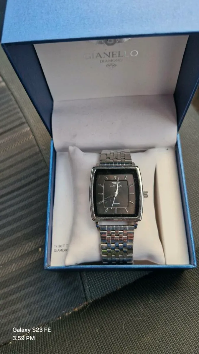 Gianello  Silver Bravura Square Italian designer w - Image 1