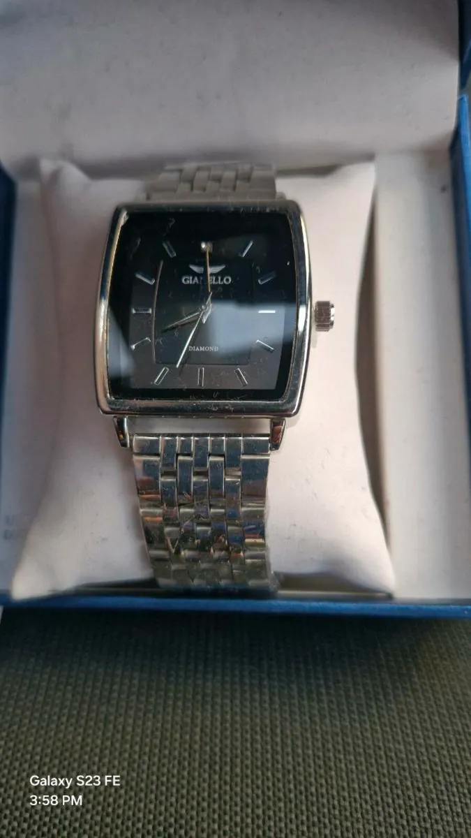 Gianello  Silver Bravura Square Italian designer w - Image 2