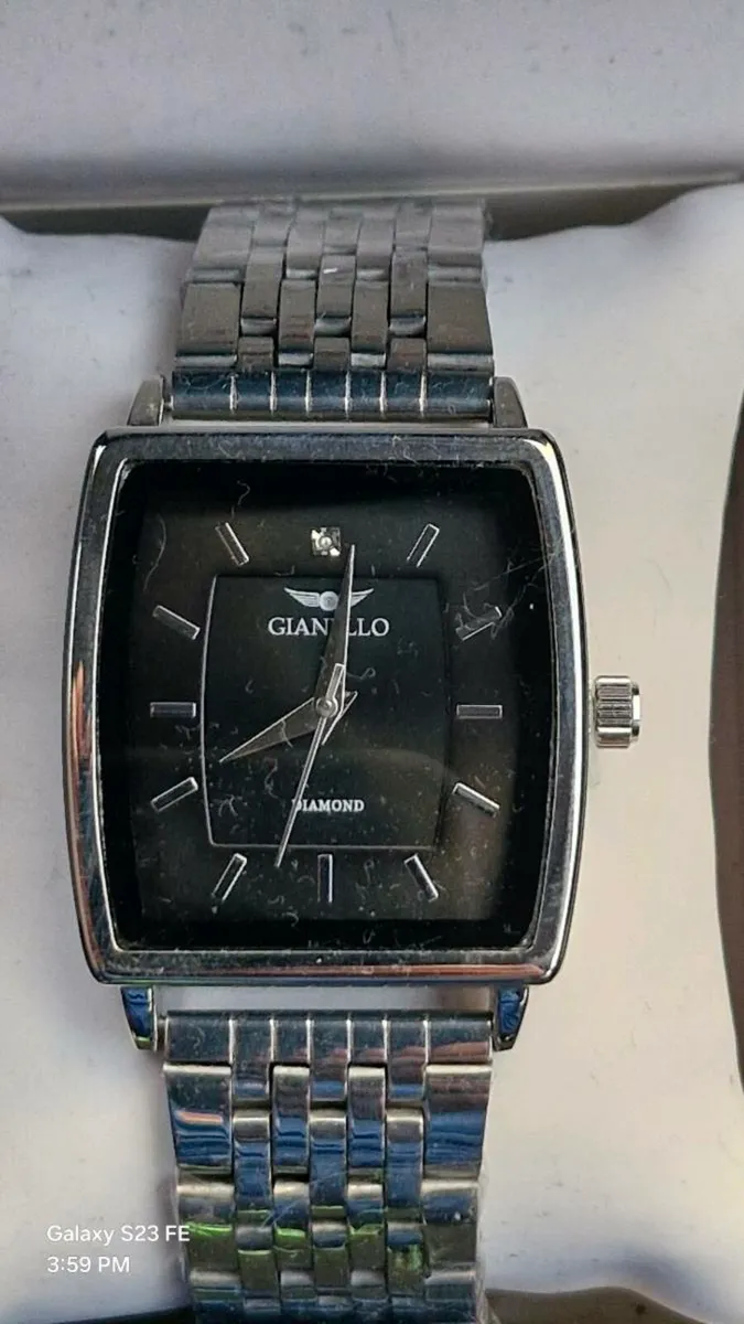 Gianello  Silver Bravura Square Italian designer w - Image 4