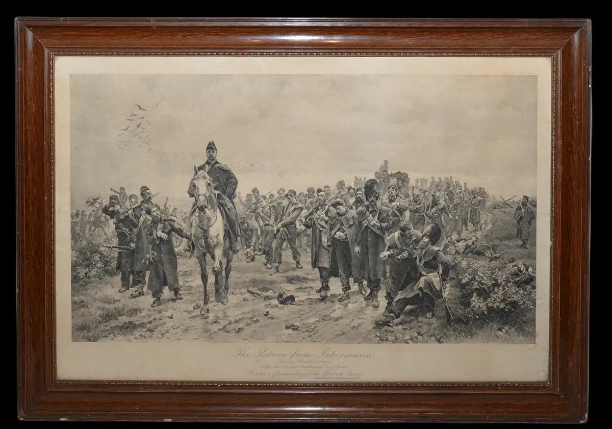 Return From Inkermann Antique Print 1890 - Image 1