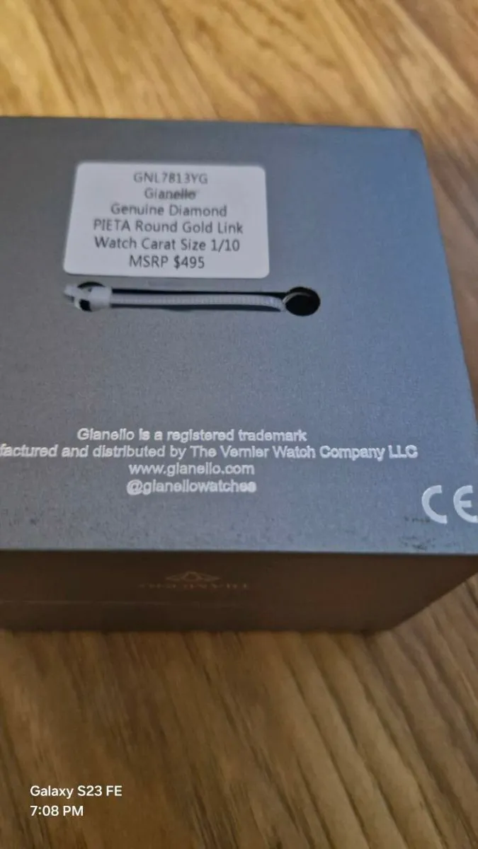 Gianello Gold Plated Stainless Steel Diamond Detai - Image 4