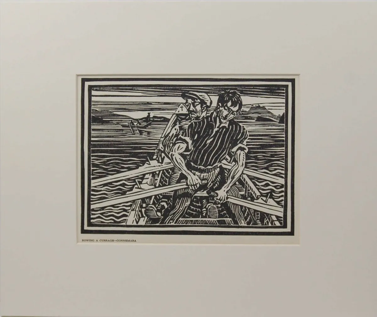 Harry Kernoff Rowing A Curragh Connemara - Image 3