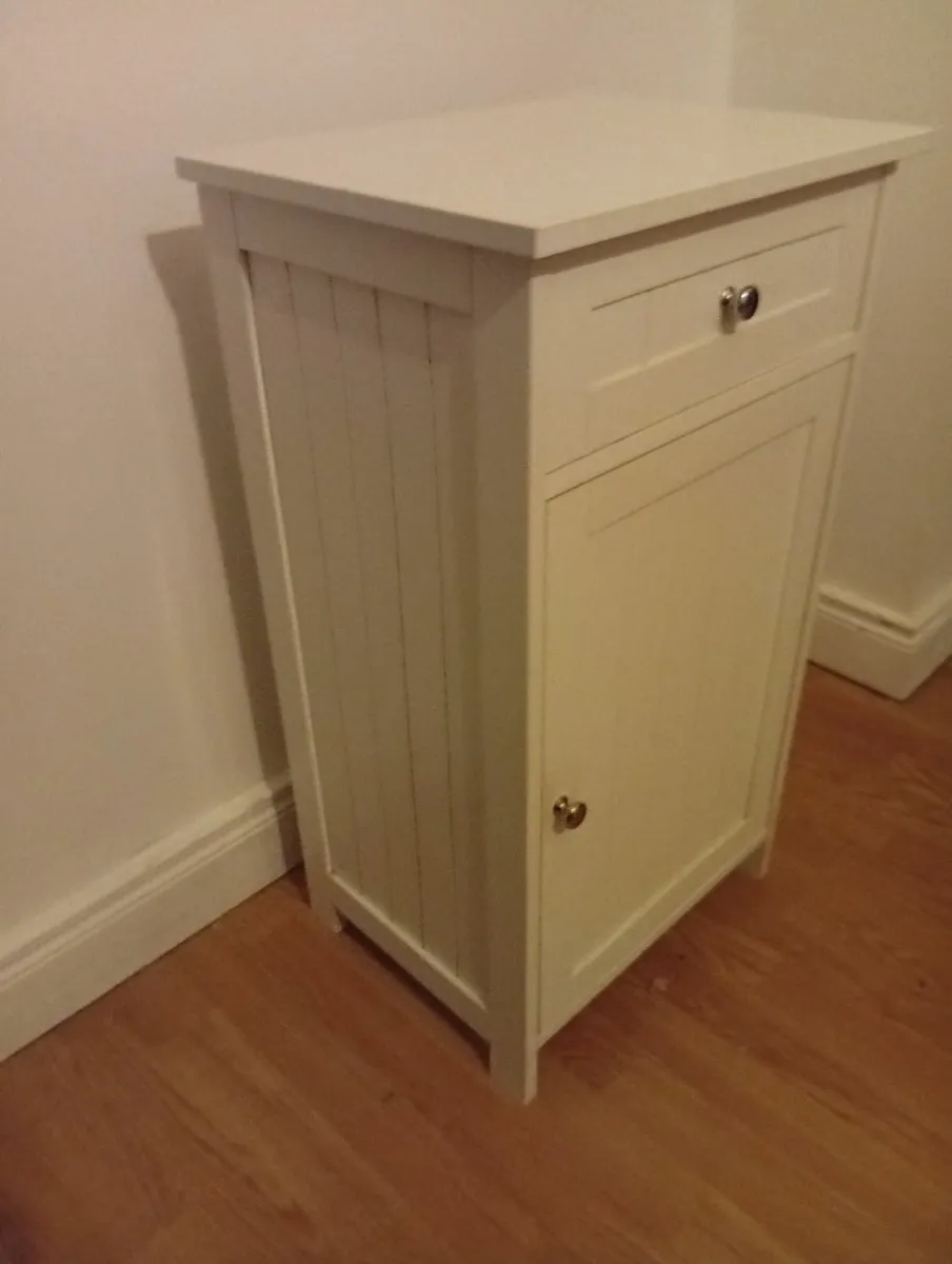 White Quality Sturdy Bathroom Cabinet Unit Storage - Image 4