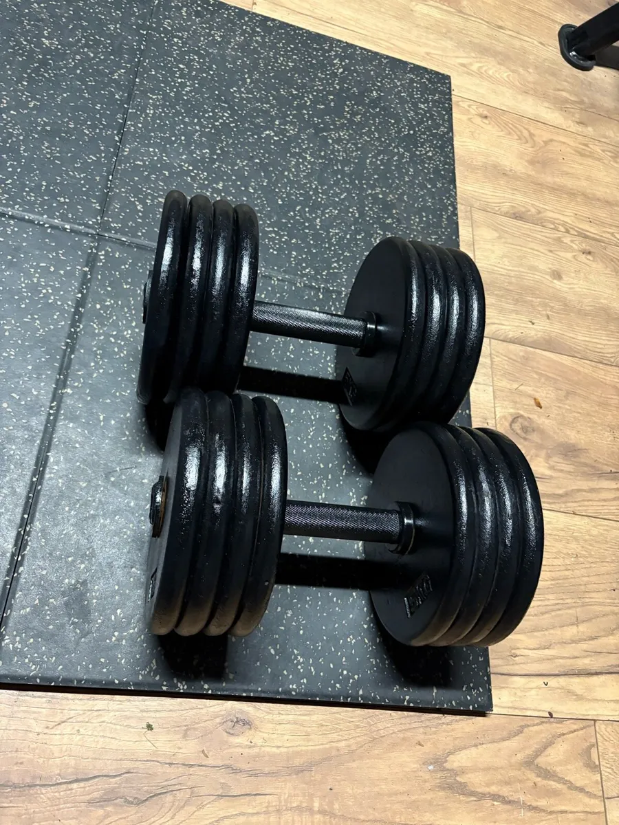 40KG METAL DUMBBELLS X 2 - Image 1