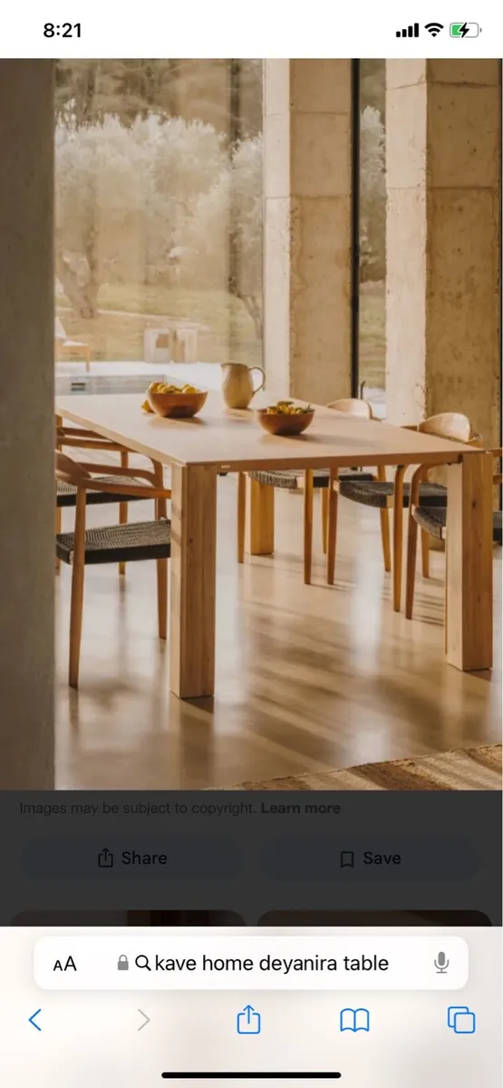 Kave home deyanira solid oak table new in box - Image 1