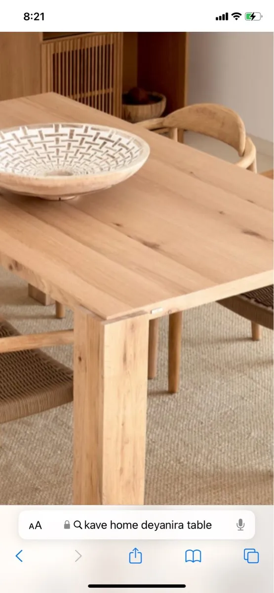 Kave home deyanira solid oak table new in box - Image 3