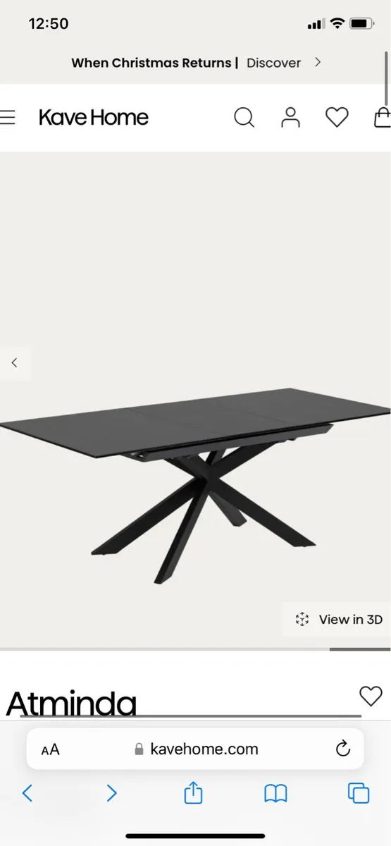 Kave home atminda extendable table new in box - Image 2