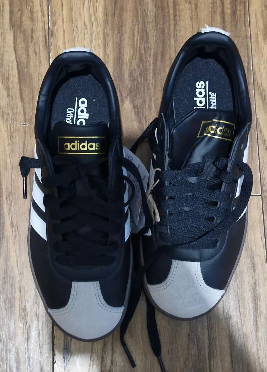 adidas Black VL Court 3.0 Trainers size 3 - Image 3