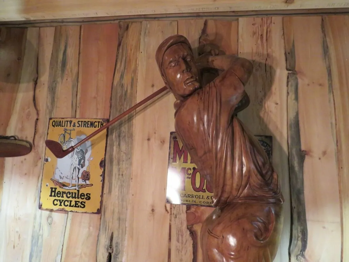 Larger Than Life Teak Golfer (8'3" Tall) - Image 4