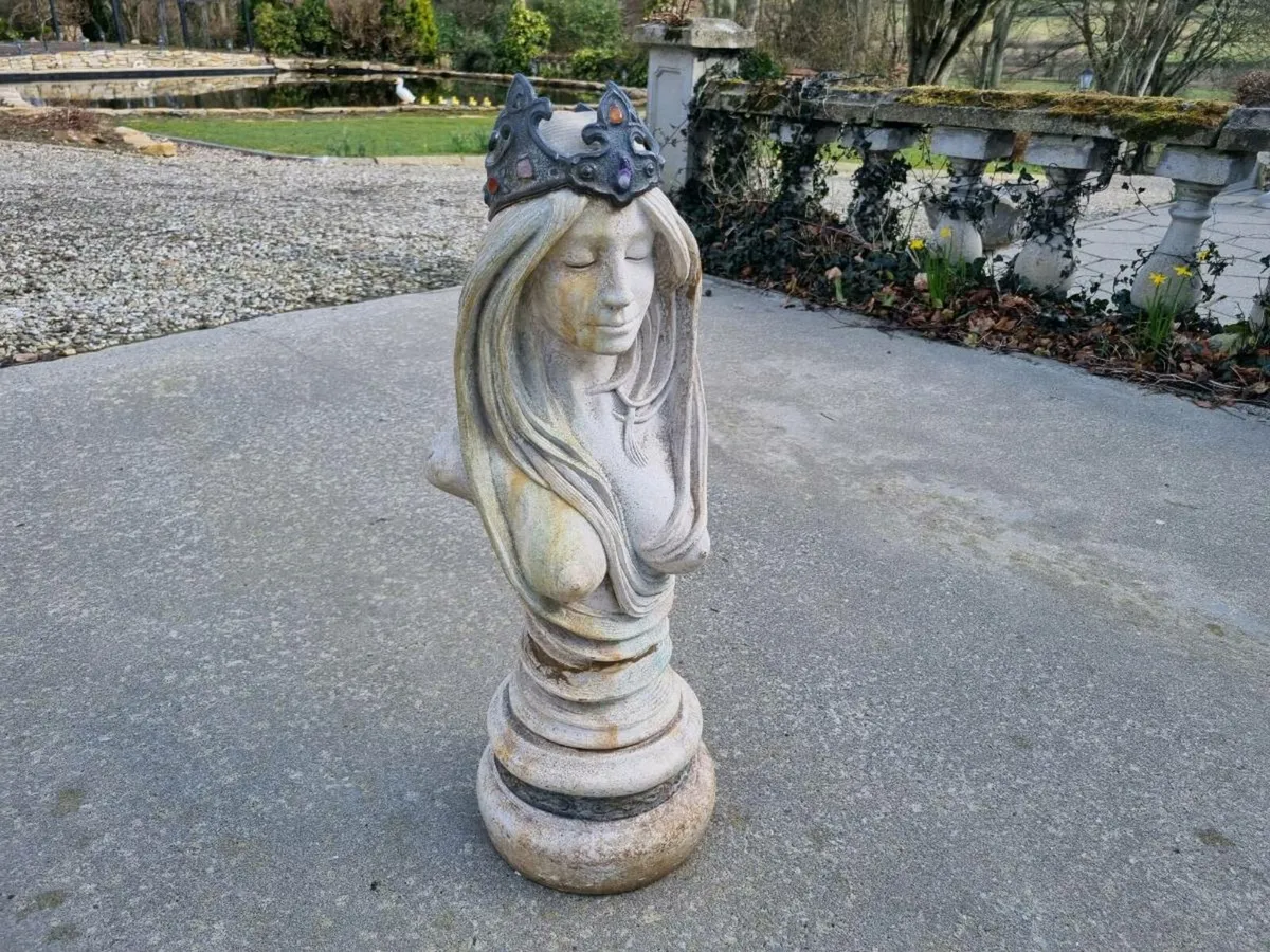 Heavy Stone Bust of Queen Guinevere - Image 1