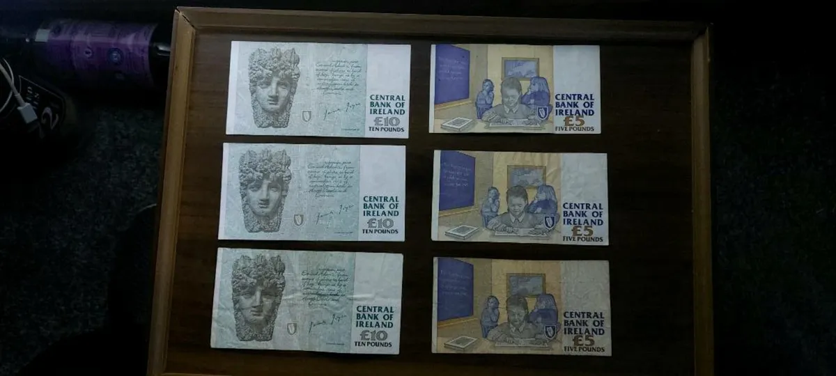 Irish Pre-Euro Banknotes C SeriesBundle 5 &10pound - Image 3