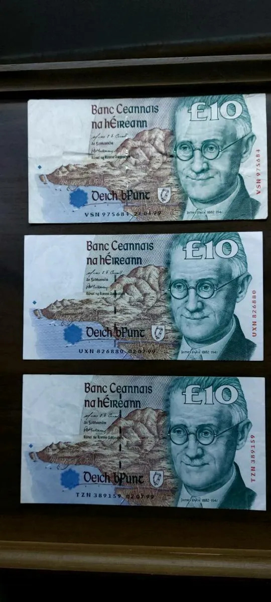 Irish Pre-Euro Banknotes C SeriesBundle 5 &10pound - Image 4