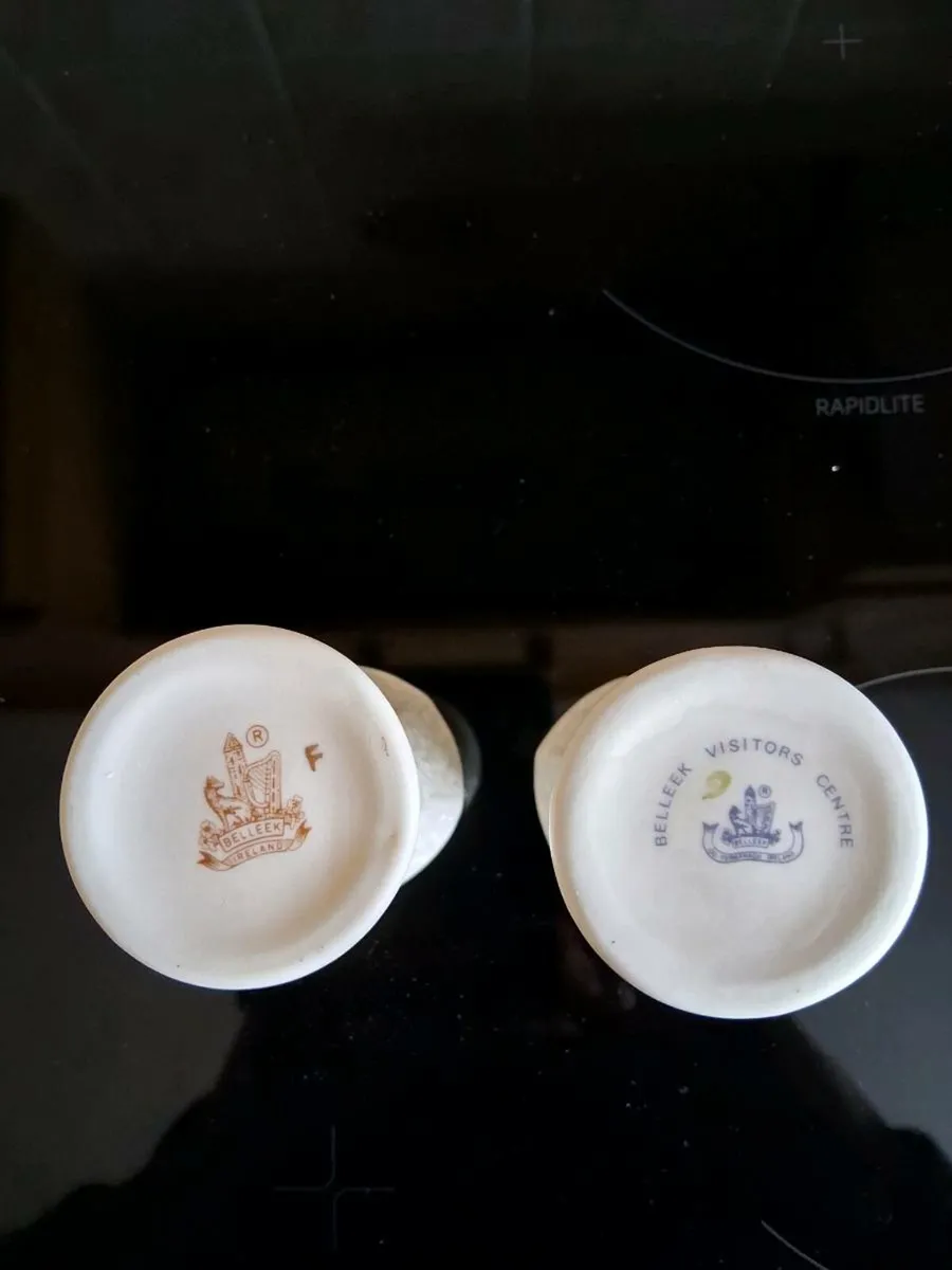 2 Small Belleek China Vase's - Image 2