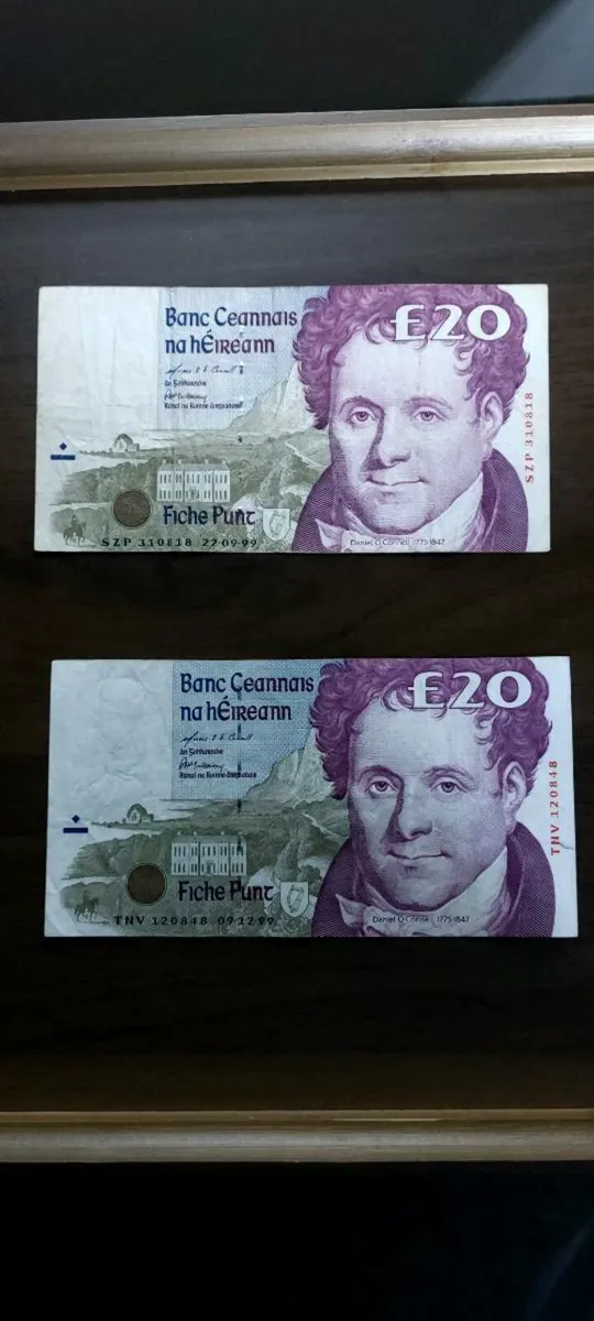 Irish £20 Pre-Euro Banknotes (Pair) - Image 1