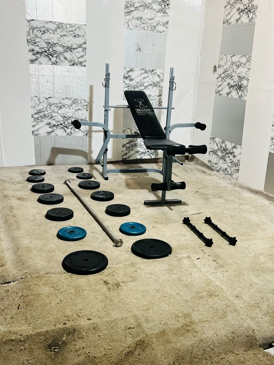 50KG WEIGHTS SET BENCH BARBELL DUMBBELLS - Image 2