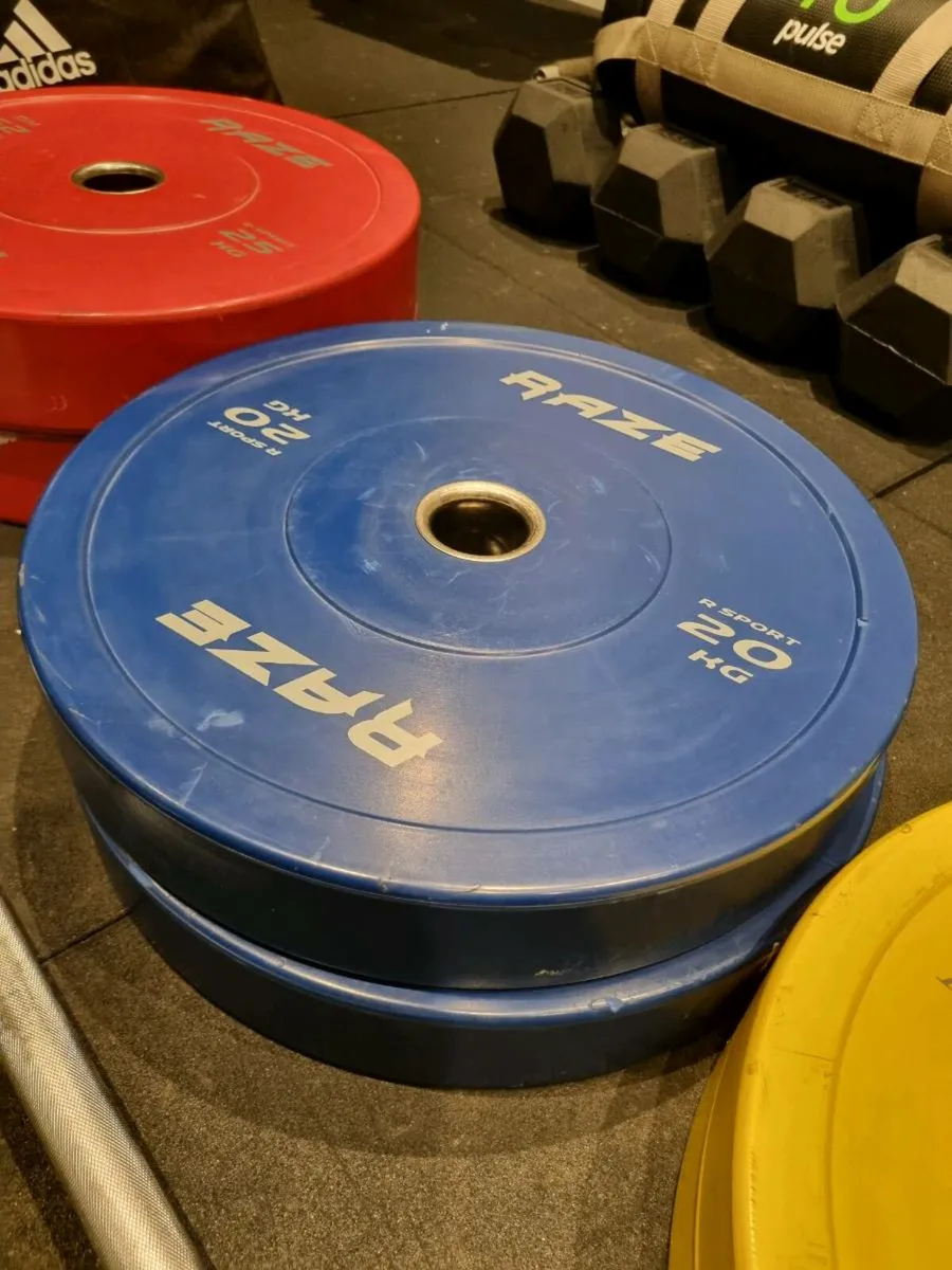 Gym olympic weights and barbell set - Image 2