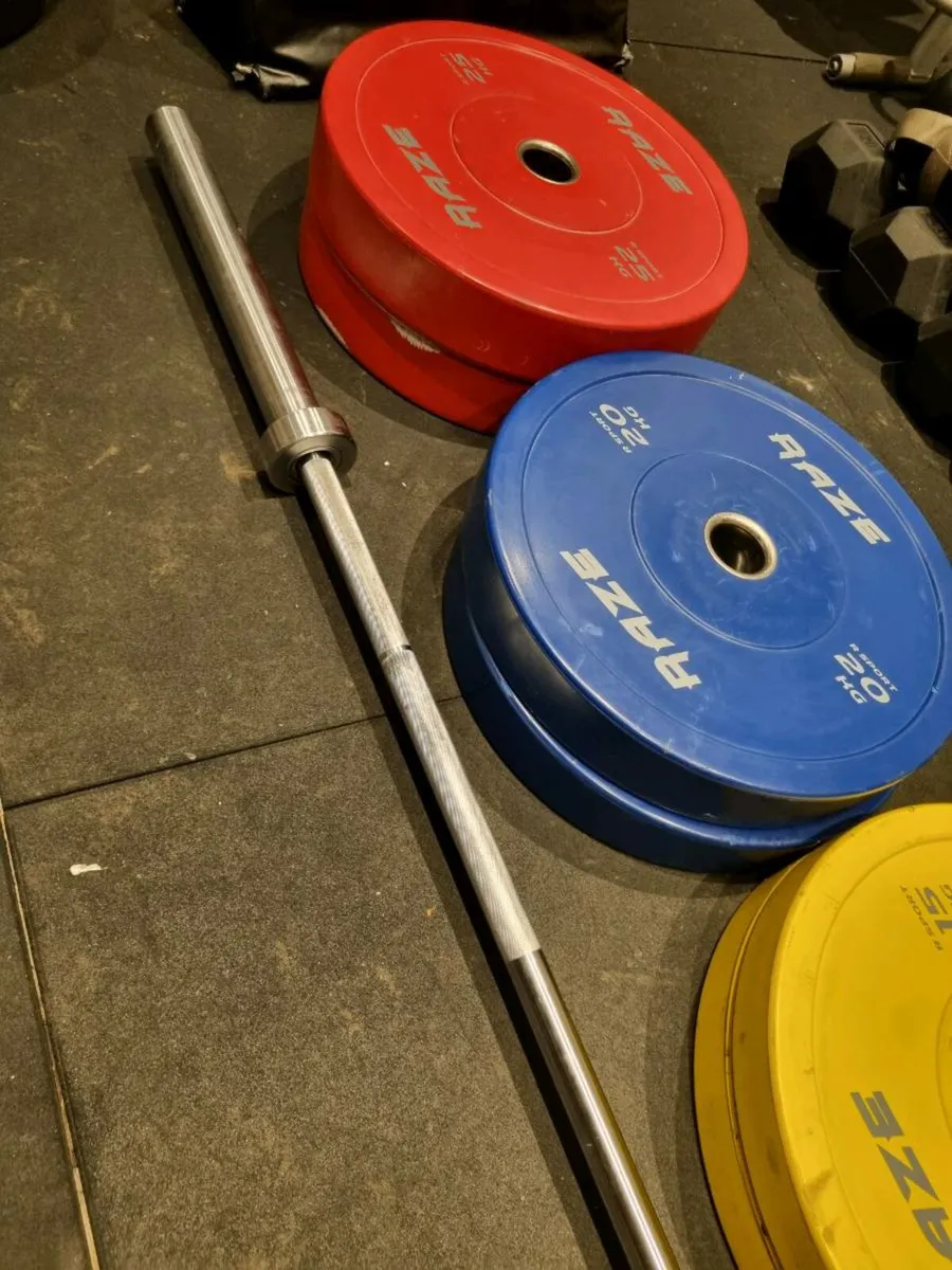 Gym olympic weights and barbell set - Image 3
