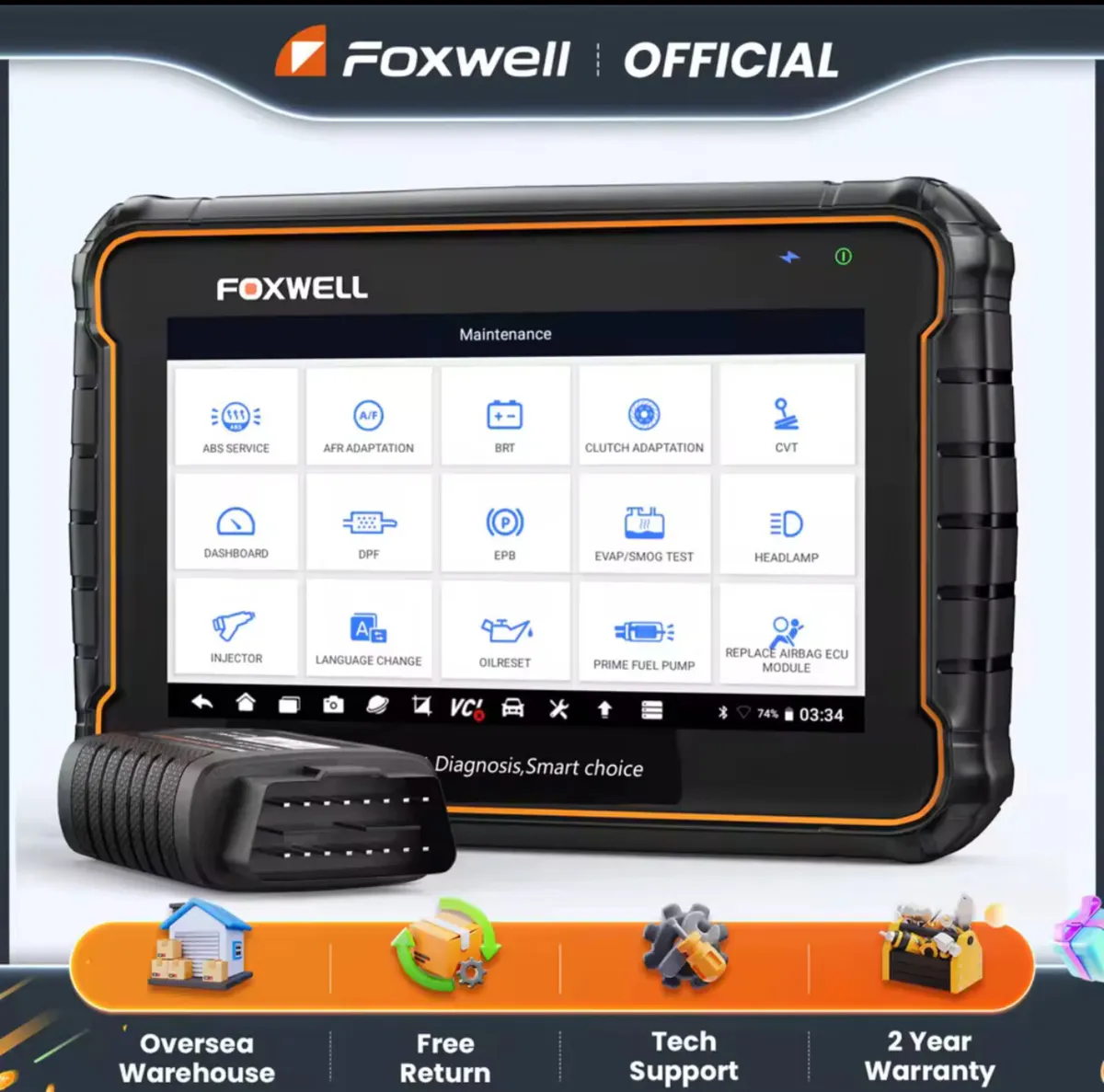 FOXWELL GT60 OBD2 Diagnostic Tool Full System - Image 4