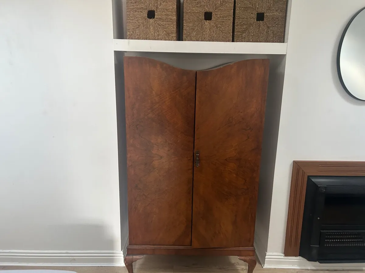 Antique walnut wardrobe - Image 2