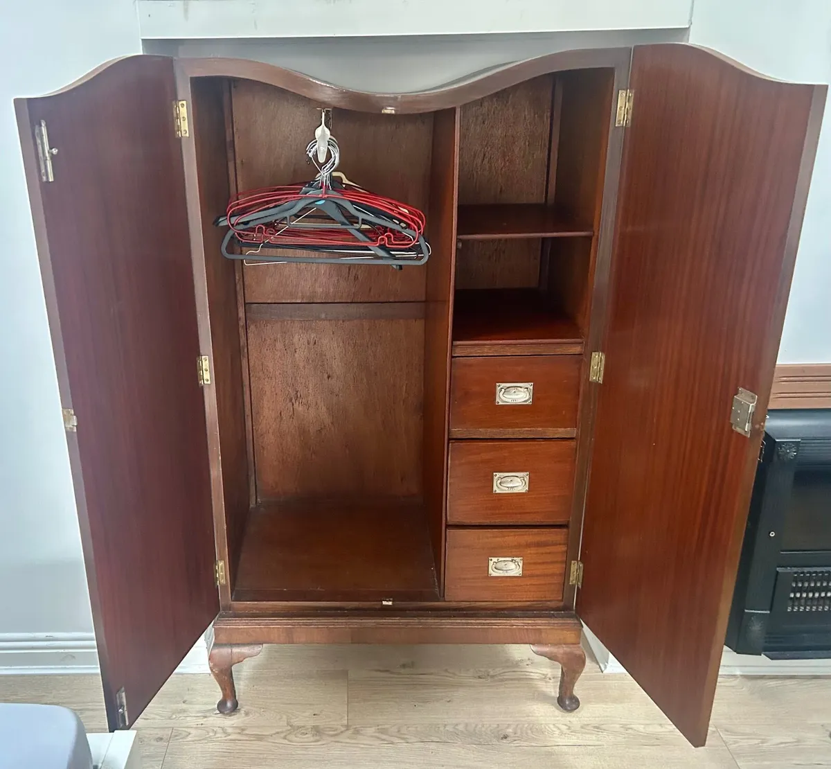 Antique walnut wardrobe - Image 3