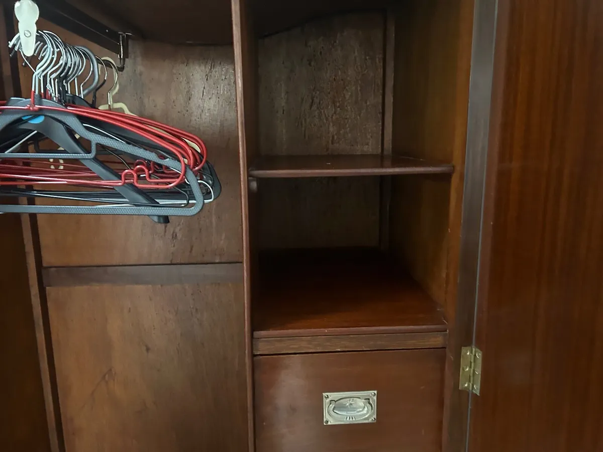 Antique walnut wardrobe - Image 4