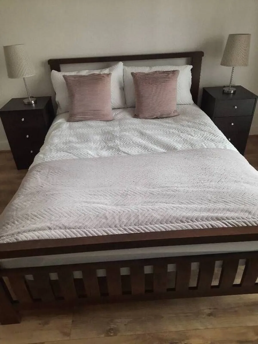 Wooden Double Bed - Image 1