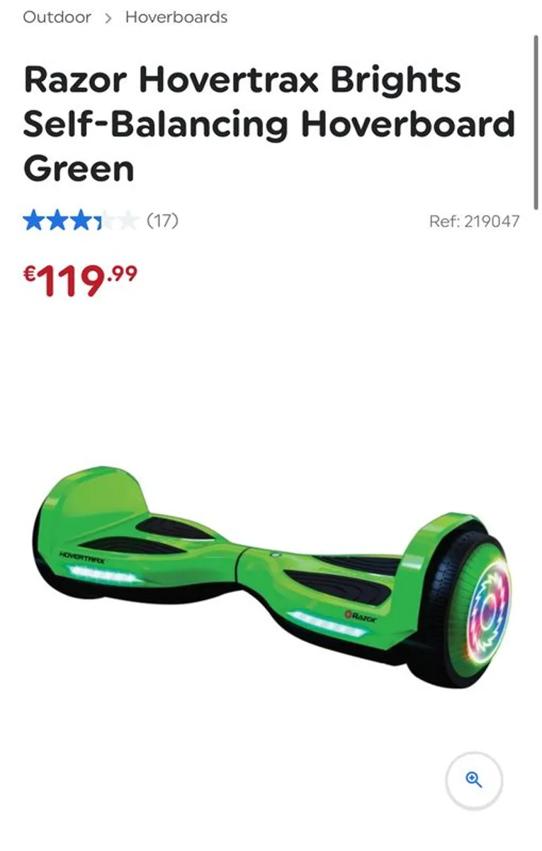 Razor Hovertrax Brights Self-Balancing Hoverboard Green