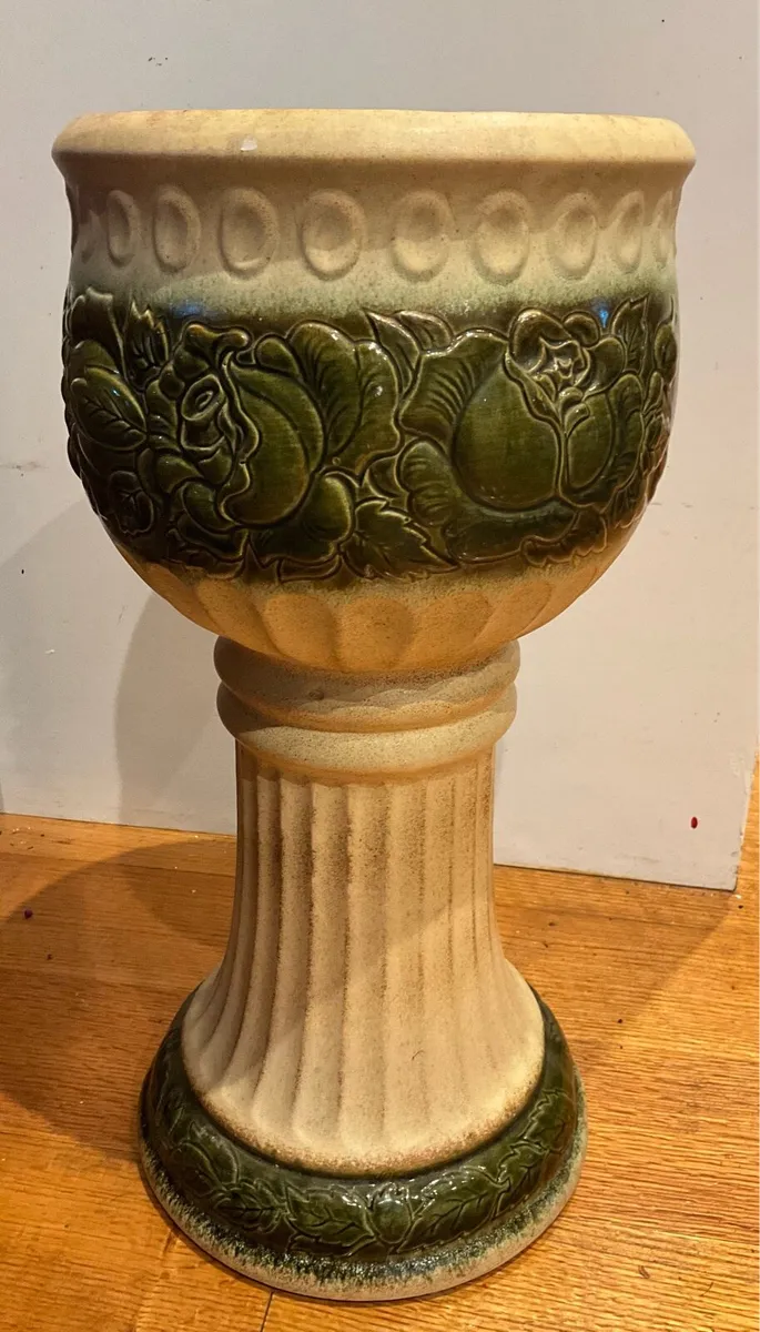 Vintage West Germany Ceramic Pedestal Plnter - Image 2