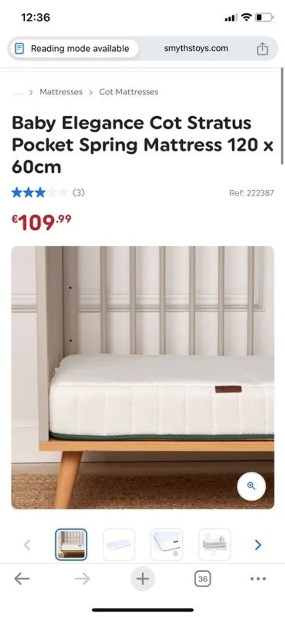 cot and mattress - Image 3