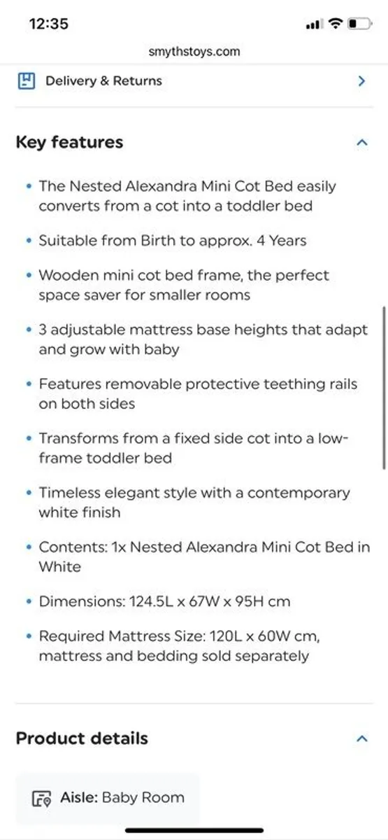 cot and mattress - Image 4