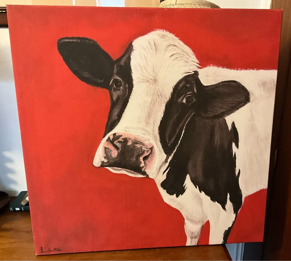 Cow Print on Canvas - Image 4
