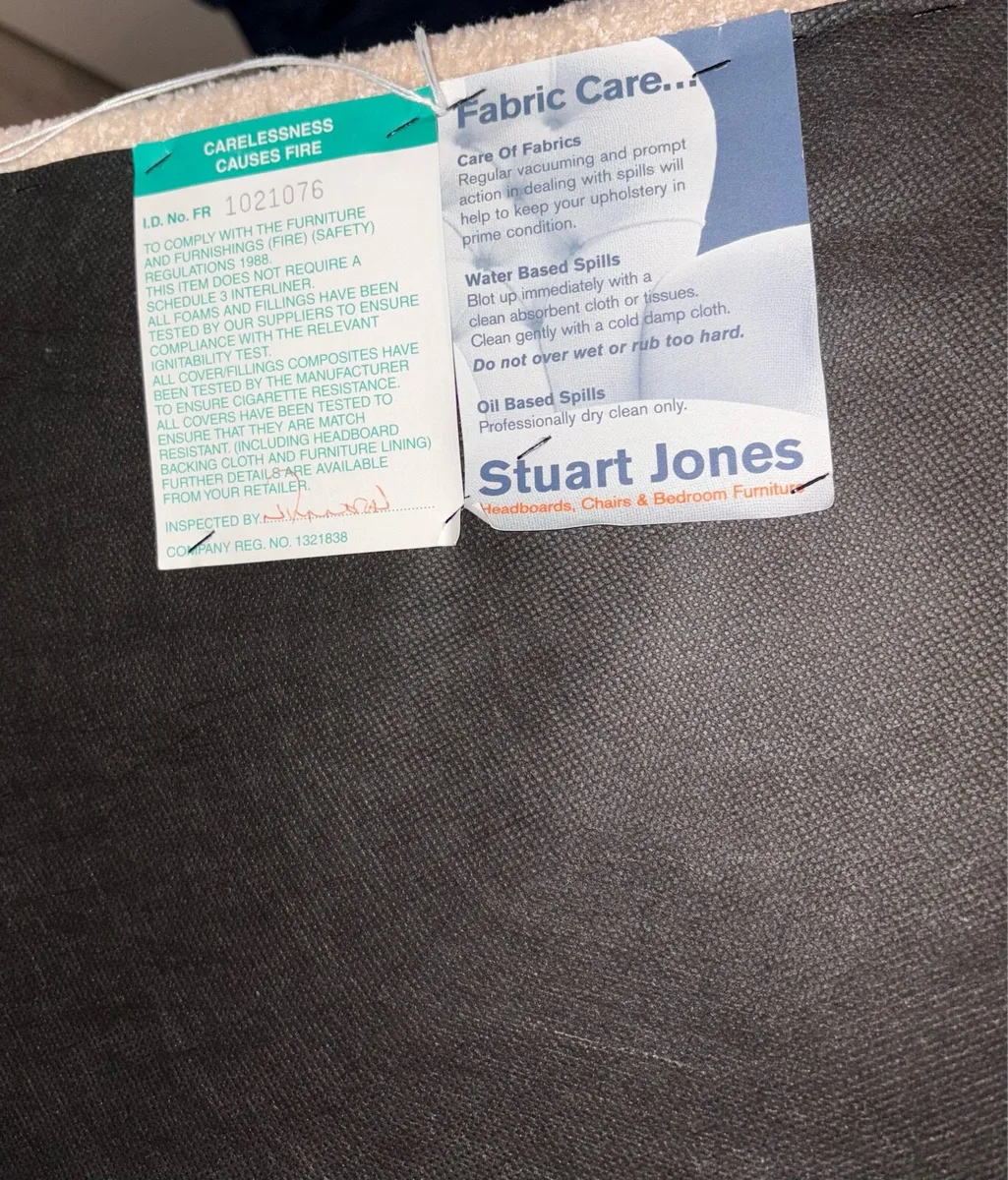 Cream fabric headboard suitable for double/king - Image 4