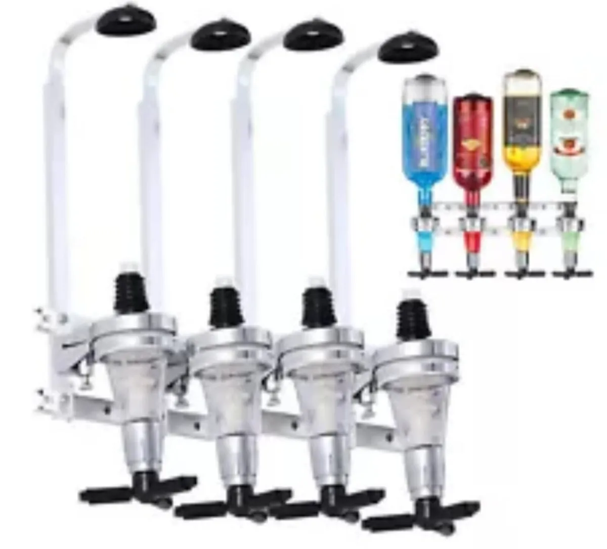 4 Bottle Wall Mounted Optic Dispenser Home Bar - Image 2