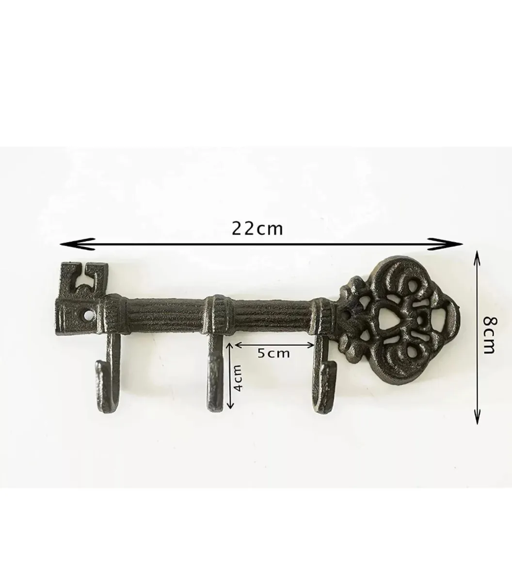 NEW Cast Iron Key Coat Holder Hooks Vintage Style - Image 4