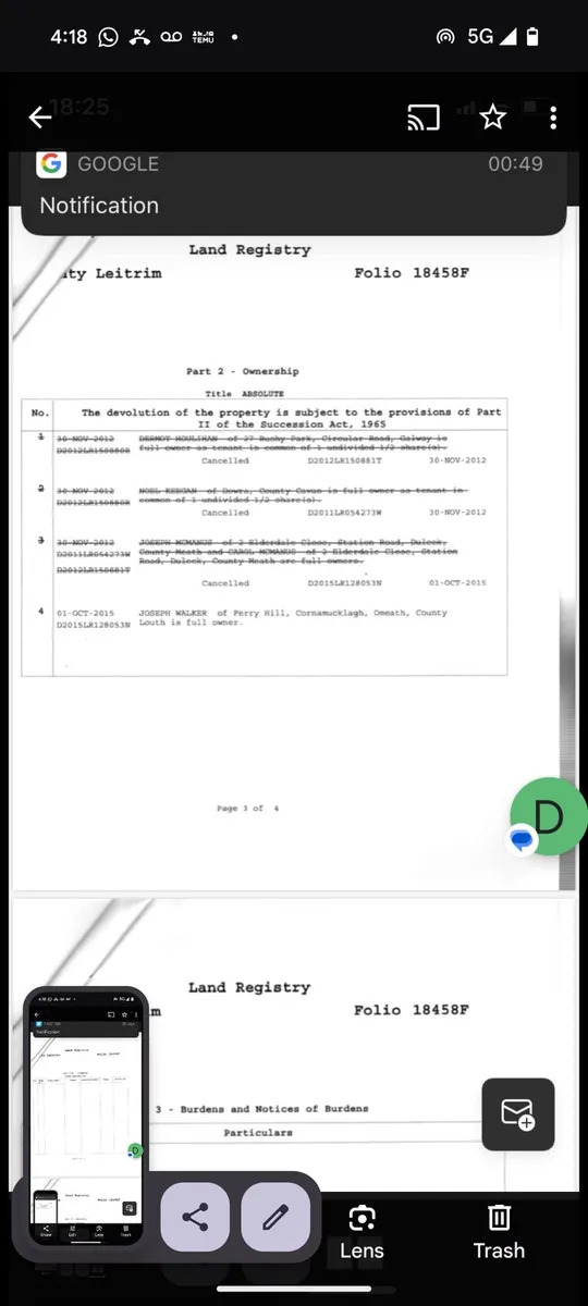 Site dwelling, Doolargy Glebe , previous planning - Image 4