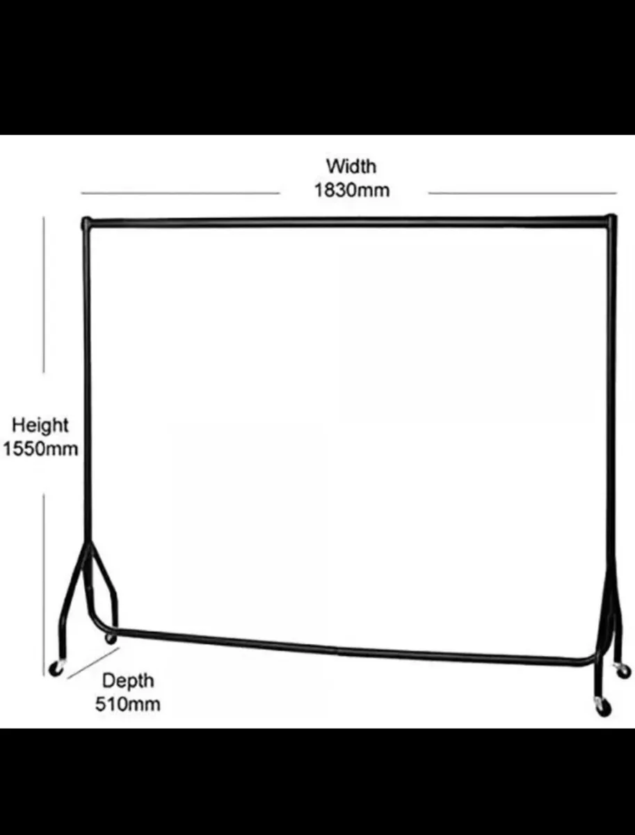 6ft Heavy Duty Clothes Rail NEW - Image 2