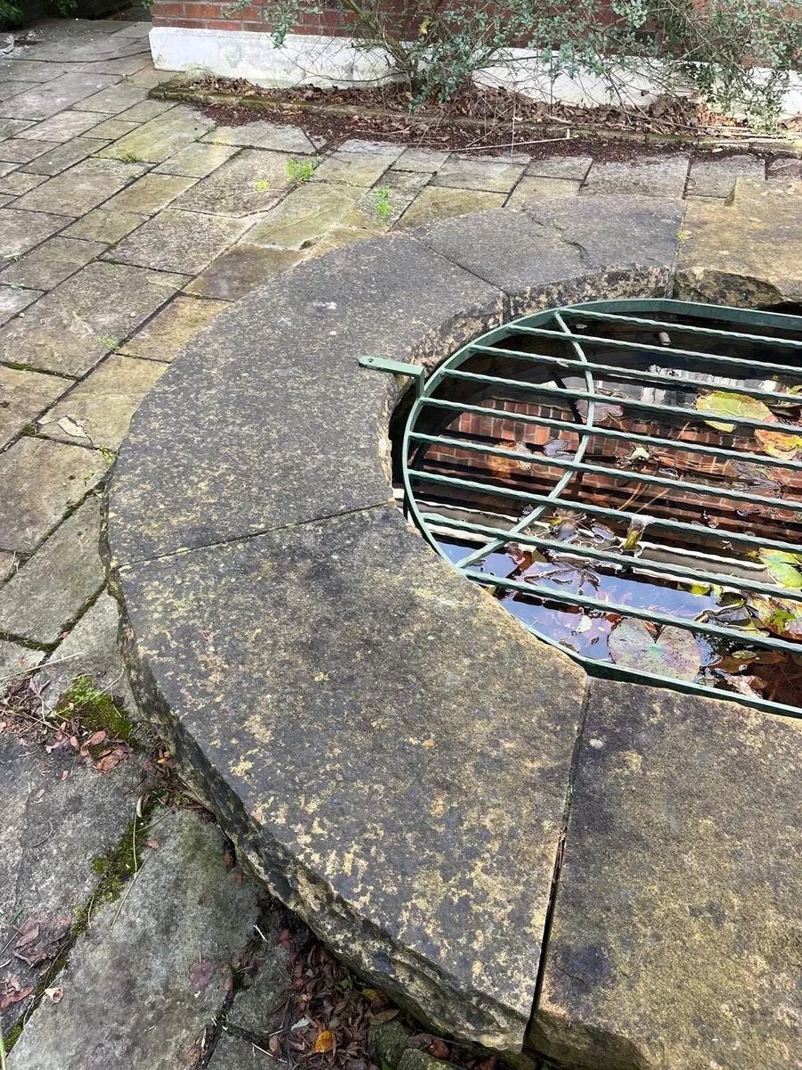 Pond with cut stone tops - Image 2