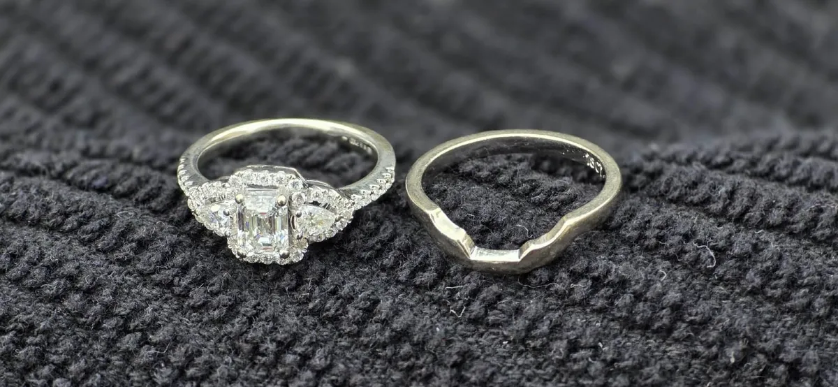 18ct White Gold Diamond Bridal Set - Image 1