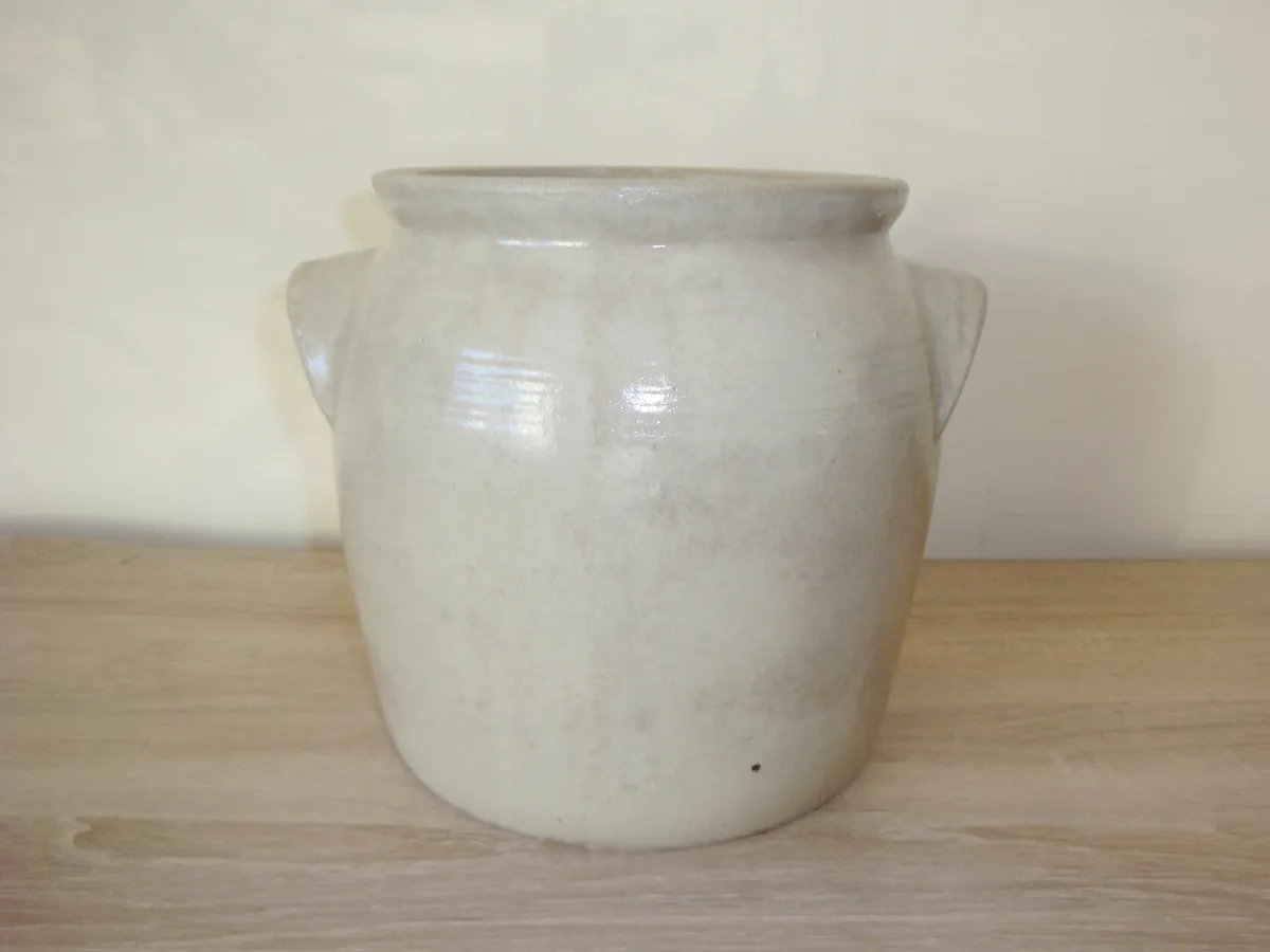 Large French confit pot vase - Image 1