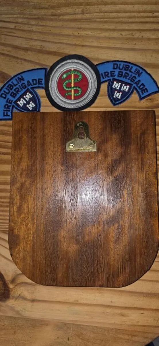 Vintage Dublin Fire Brigade Fire Fighter hand made plaque - Image 2