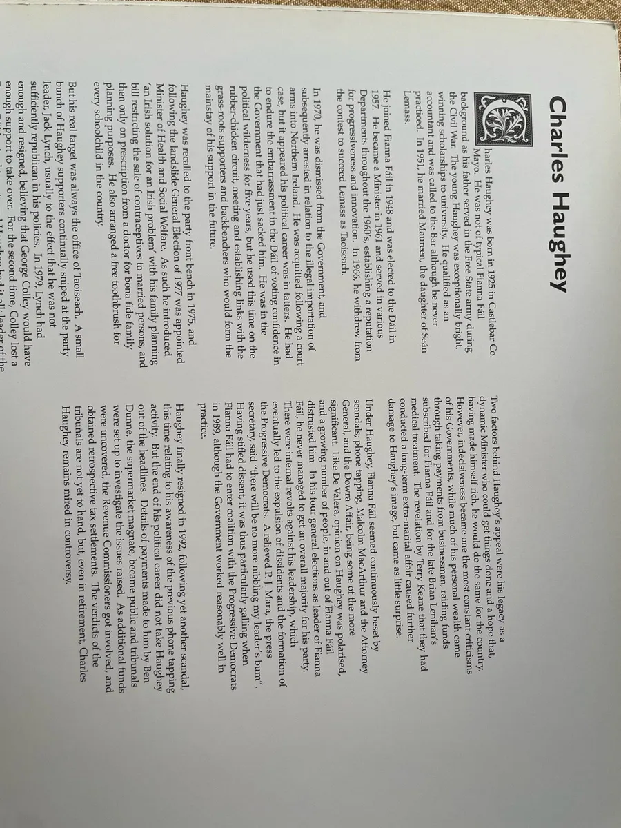 Graham Knuttel 11 Taoisigh Catalogue - Image 4